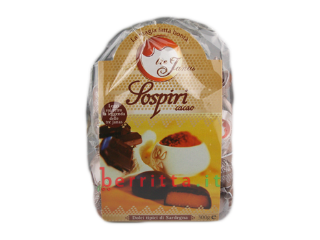 Tre Janas, SOSPIRI AL CACAO BUSTA, 250 gr