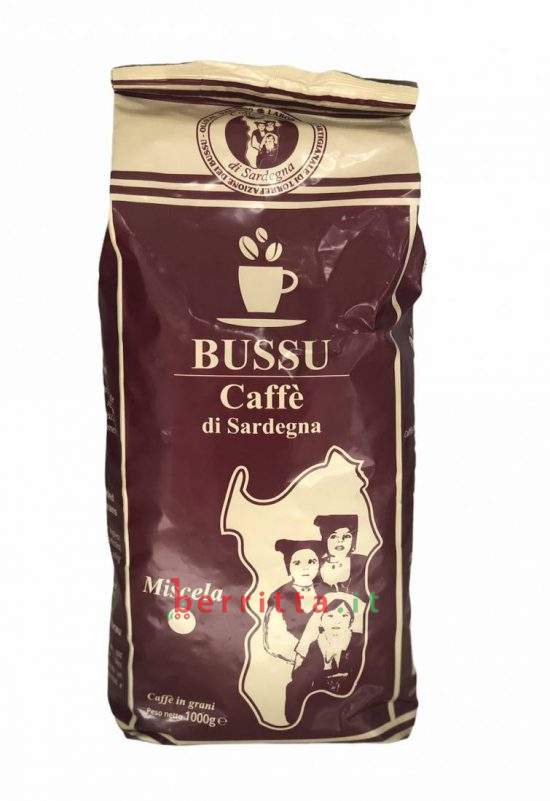 Torrefazione Bussu Caffè di Sardegna in grani 1kg Bordeaux