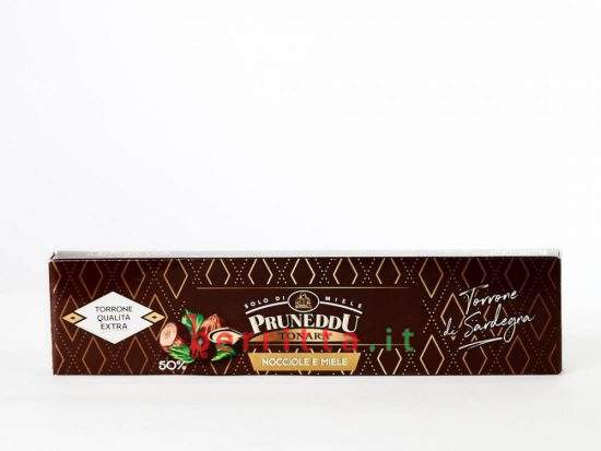 Torronificio Pruneddu, TORRONE SARDO ALLE NOCCIOLE - SCATOLA, 200 gr